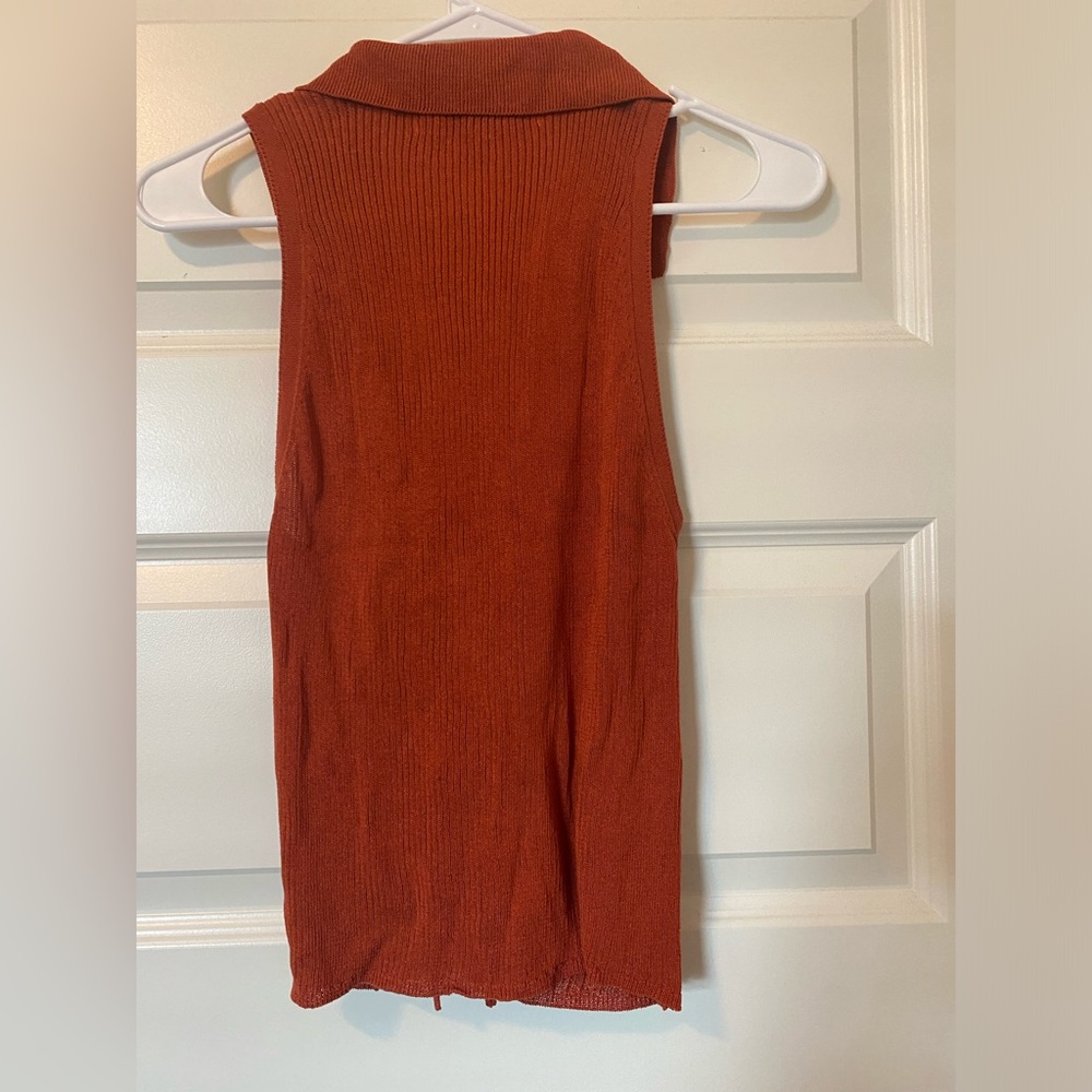 NWOT FP Beach Cinched Top in orange - Picture 5 of 6